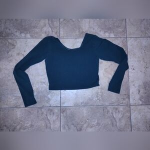 Dark Green Or Ocean Green Beautiful ong Sleeve Top